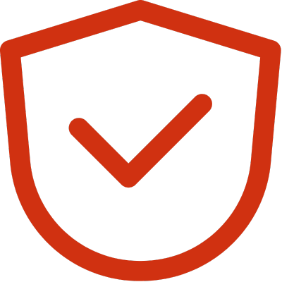 A shield with a checkmark